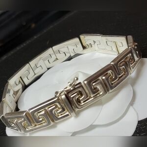 Milor ITALY 925 UNISEX Greek Key Bracelet 20.6gr 7.25"